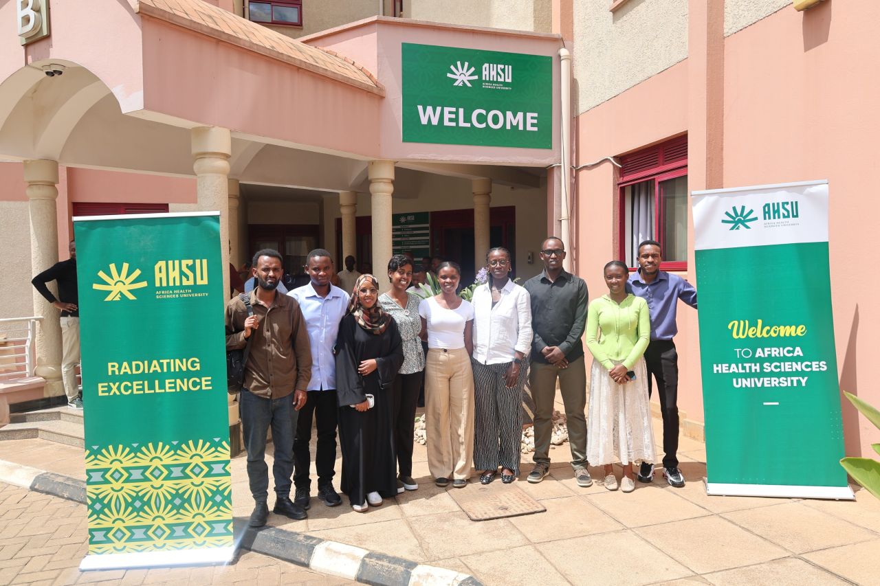 Cohort 3 students during their induction at Africa Health Sciences University